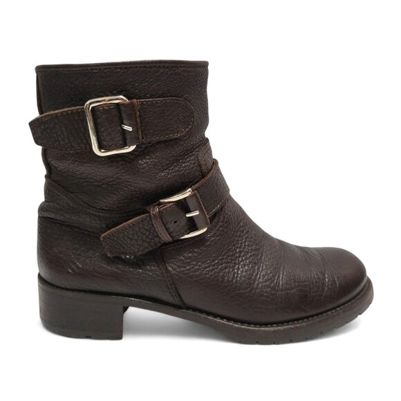 GRAVATI Wilkes Bashford Pebbled Leather Moto Boot - Picture 1 of 12